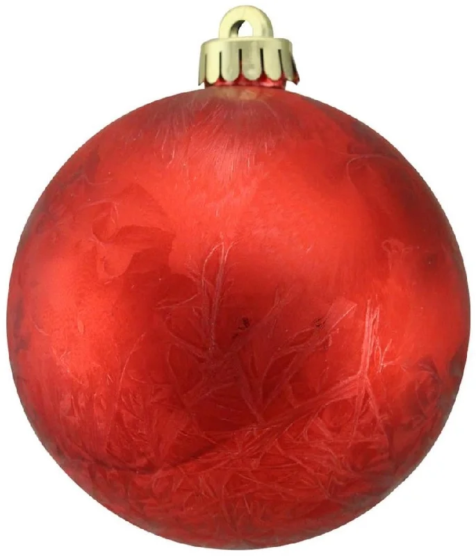 100MM Red Feather Smooth Ornament