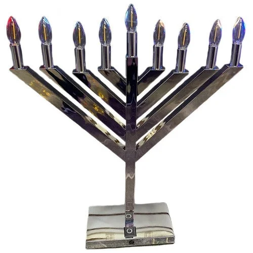 12' Mirror Chrome Indoor/Outdoor Commercial Menorah