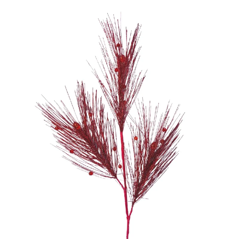 Red Glitter Christmas Tree Pick