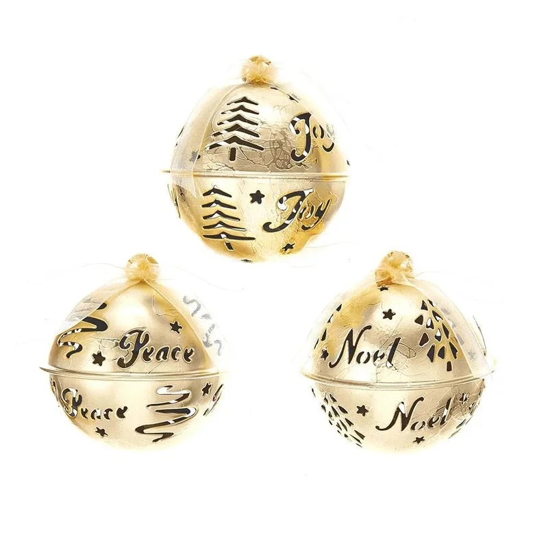 50MM Holiday Hanging Metal Bell Ornaments