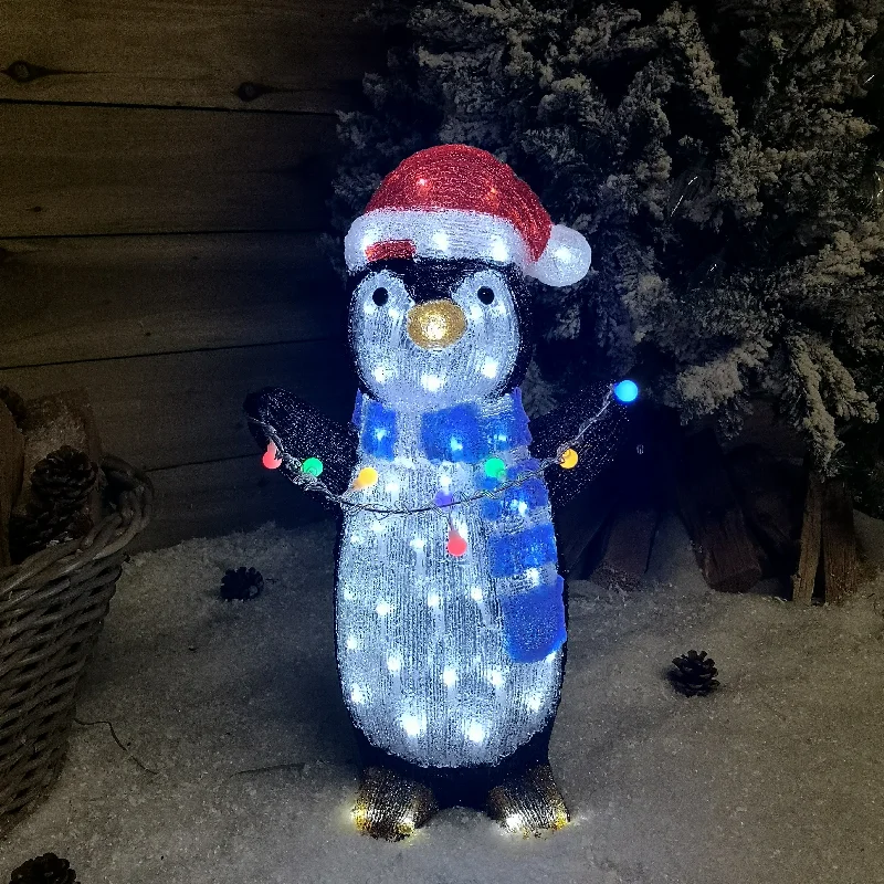 51cm LED Indoor Outdoor Acrylic Christmas Penguin Decoration