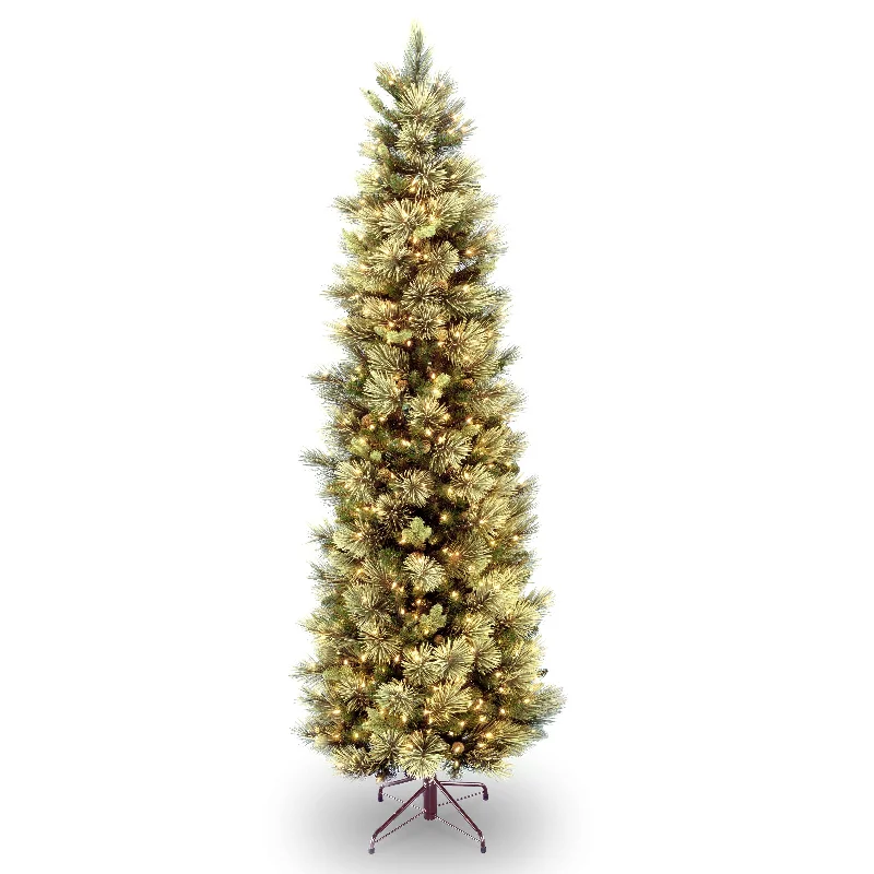 6.5 ft. Pre-Lit Carolina Pine Slim Tree with Clear Lights