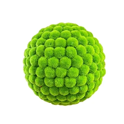 8" Lime Green Pom Pom Ball Ornament