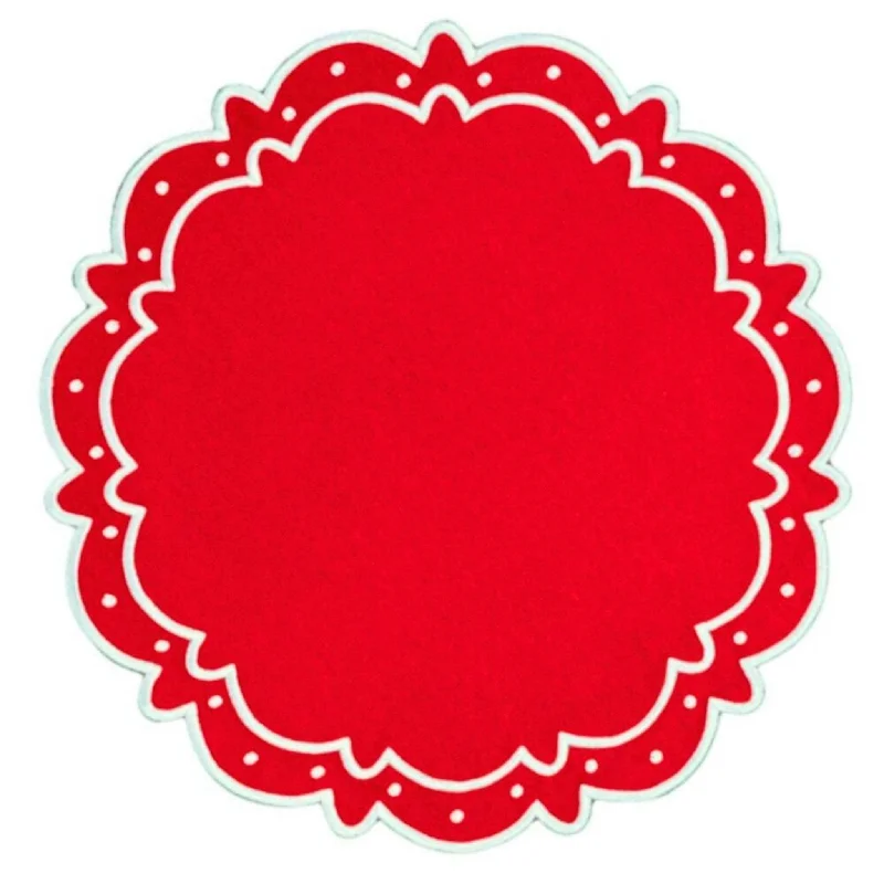 Ava Placemat in Red, Set of 4