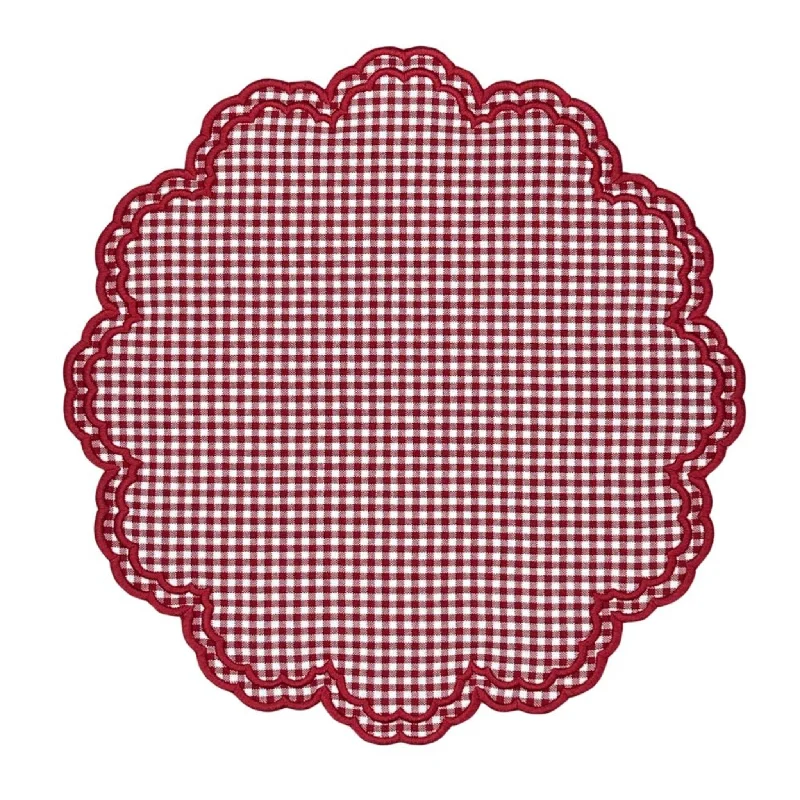 Bettina Placemat in Red Gingham, Set of 4