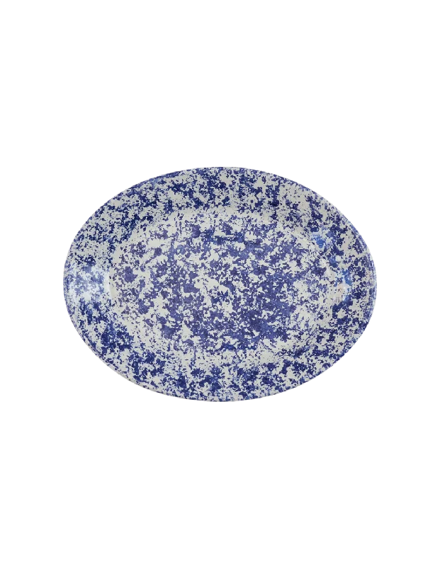 Gable Spongeware Oval Platter