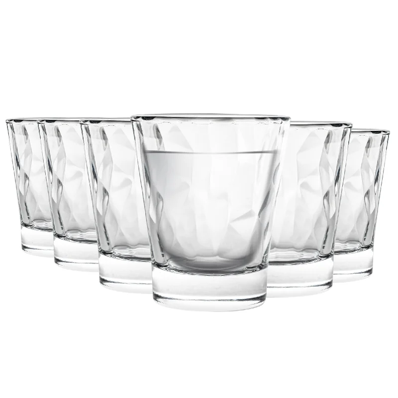 80ml Diamond Shot Glasses - Pack of Six - By Bormioli Rocco