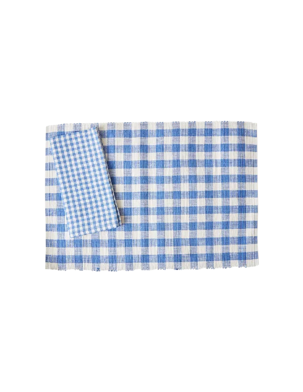 Buffalo Blue Check Placemat Napkin Set