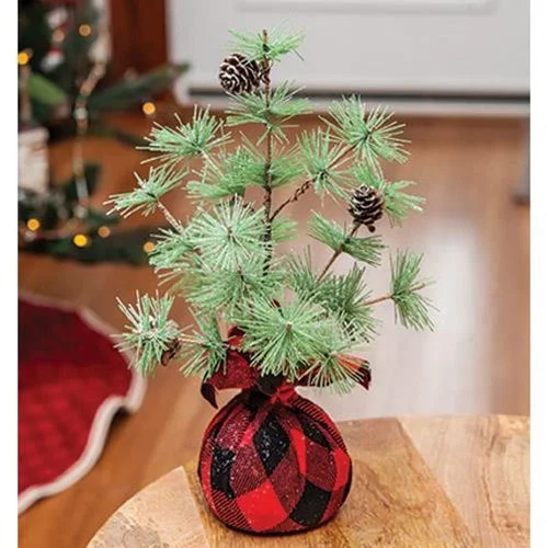 Buffalo Check Sparkle Pine Tree 12