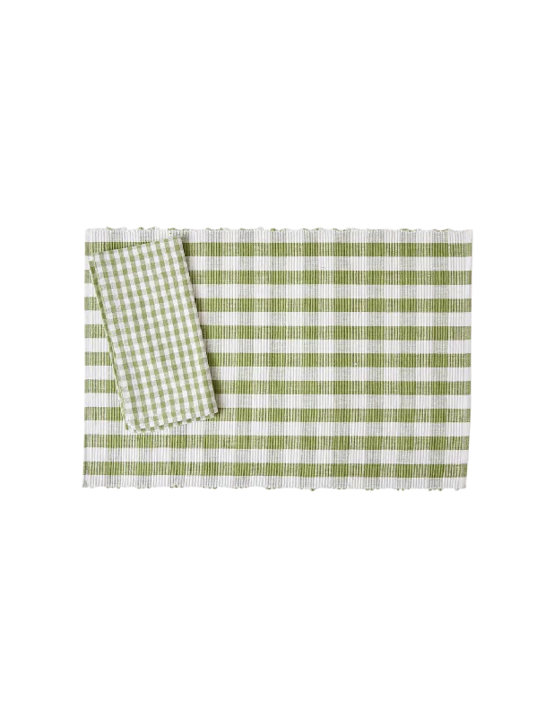 Buffalo Green Check Placemat Napkin Set