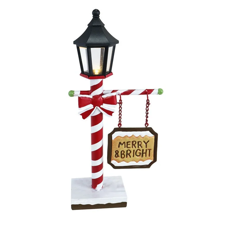 LED Metal Gingerbread Table Lamp, 30cm, Asstd