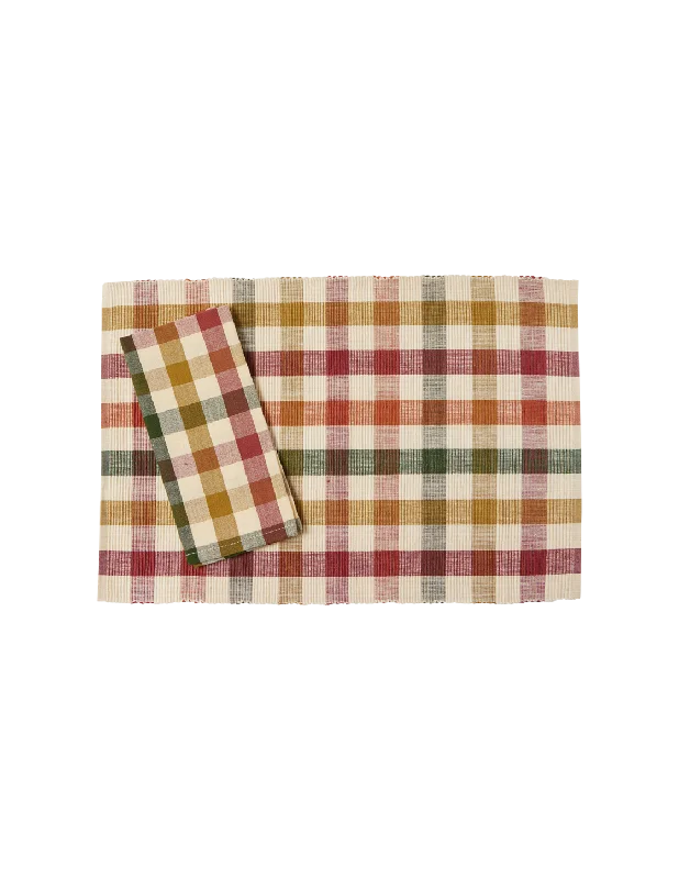 Cambridge Check Placemat Napkin Set