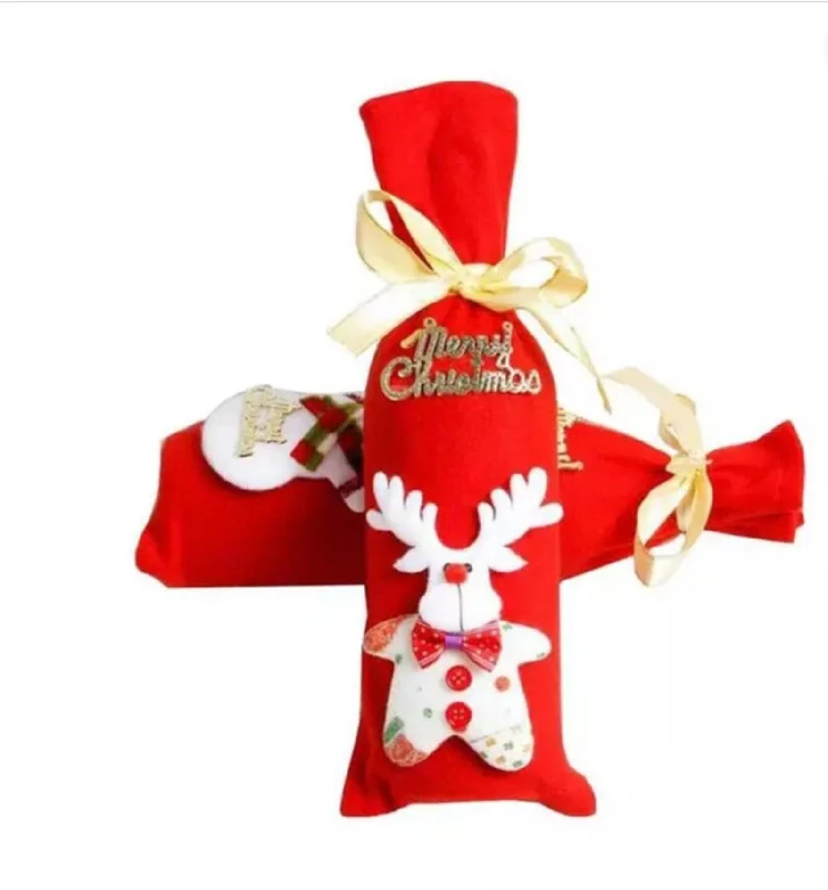 Christmas Deer Wine Bottle Cover