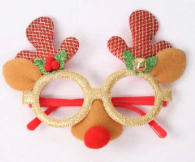 Christmas Glasses Anklets with Nose and Holly