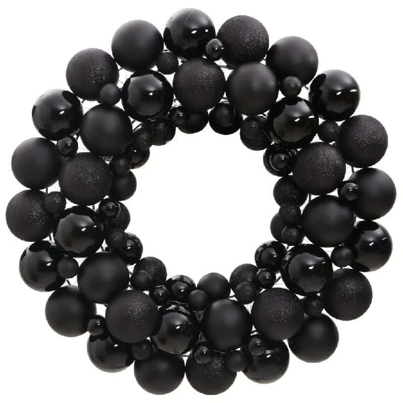 Christmas Wreath Black Polystyrene