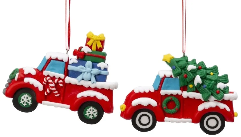 4.5" Claydough Holiday Truck Ornament