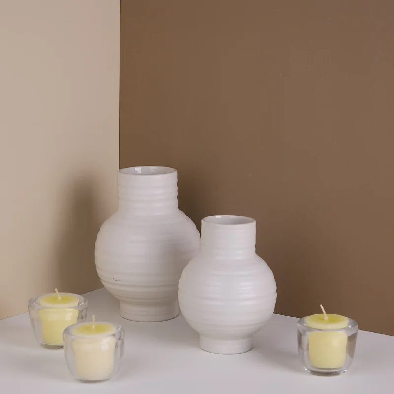 Essential Ceramic Vase Decor Bundle - Bone