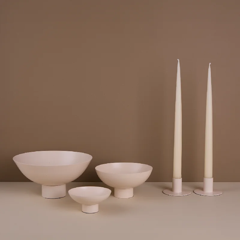 Essential Footed Bowl Decor Bundle - Ivory