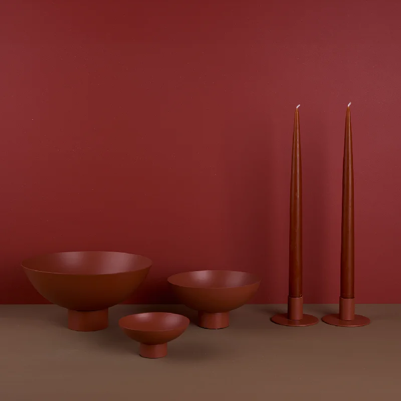 Essential Footed Bowl Decor Bundle - Terracotta