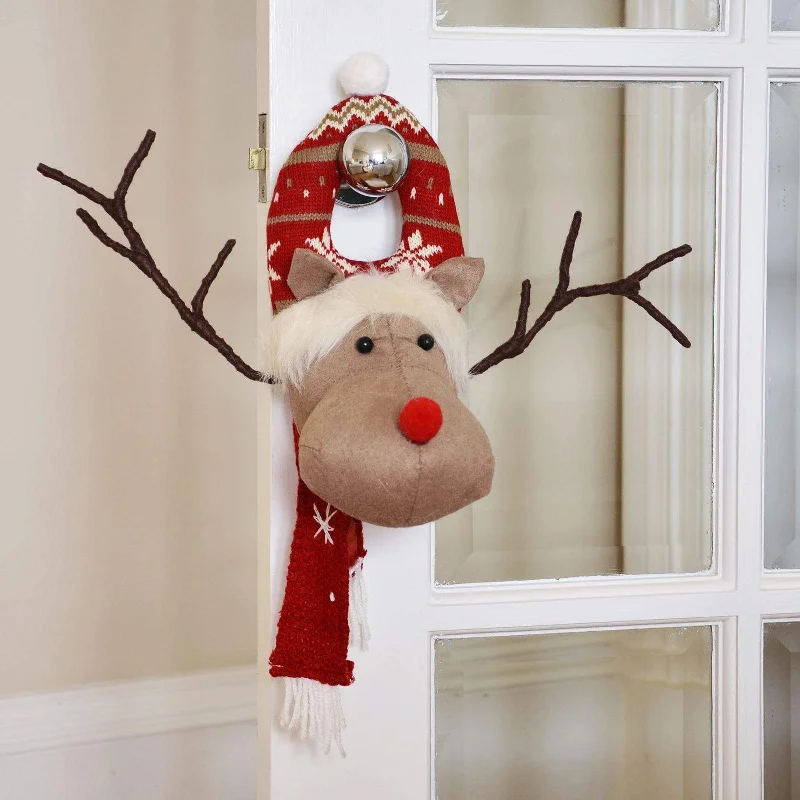 Festive Christmas Door Wall Hanger Soft Reindeer/Snowman