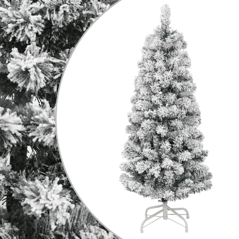 Festive Elegance: Artificial Hinged Christmas Tree with Flocked Snow