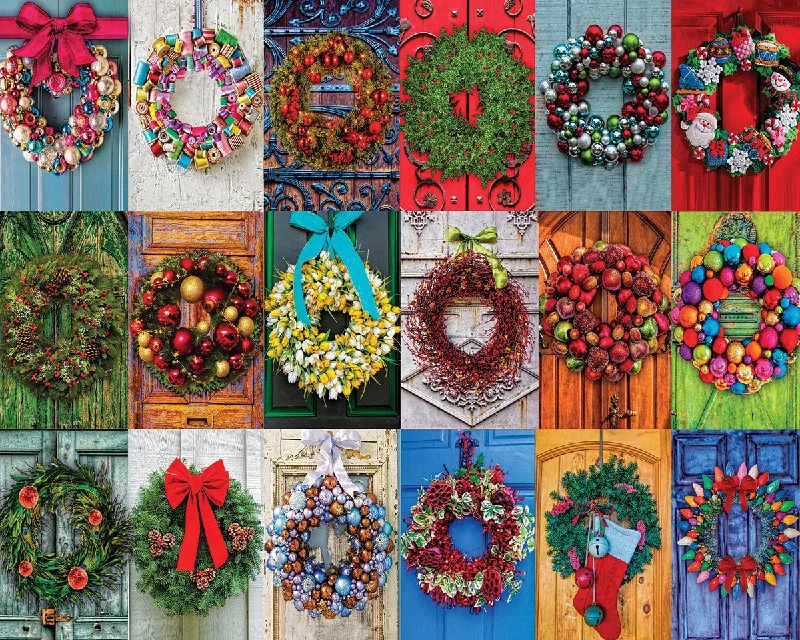 Festive Wreaths (1648pz) - 1000 Piece Jigsaw Puzzle