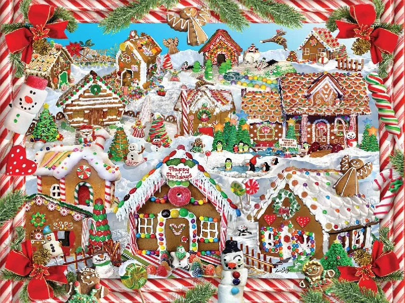 Gingerbread Village (1128pz) - 1000 Piece Jigsaw Puzzle