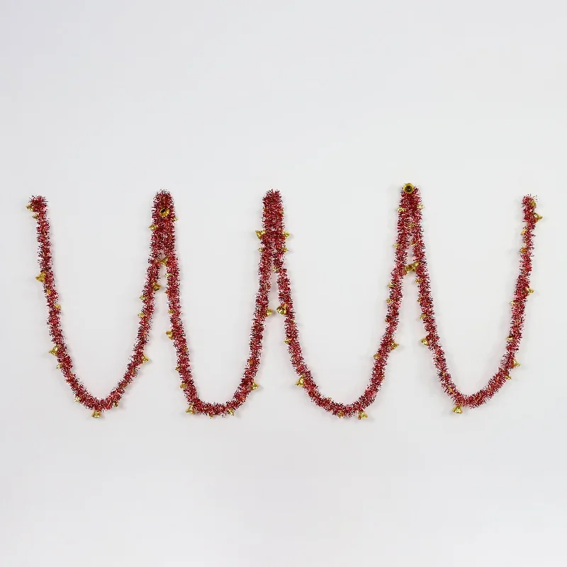 Tinsel Garland Gold and Red 228"