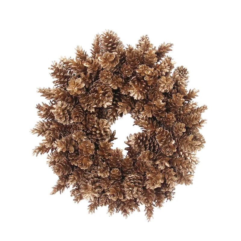 Gold Pinecone Wreath