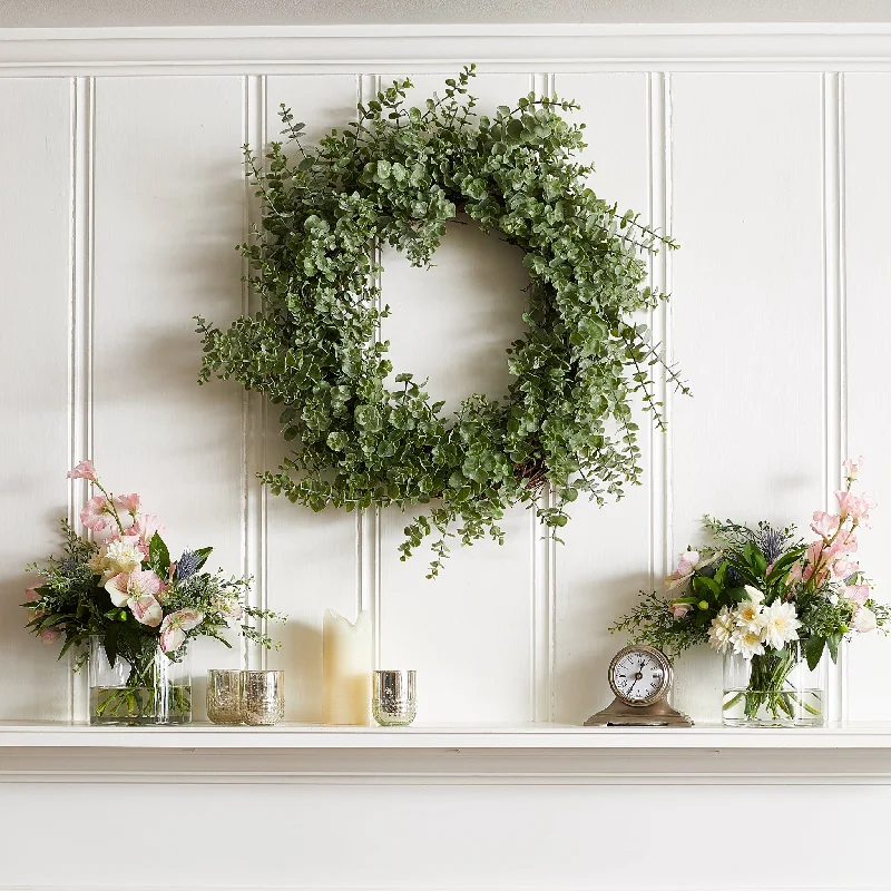 Gray-Green Eucalyptus Everyday All Seasons Front Door Wreath