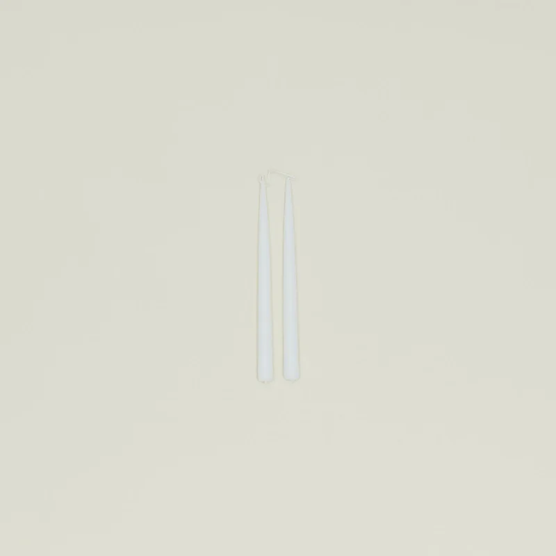 Hand Dipped Taper Set  - White