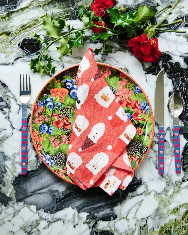 HoHoHo Red Linen Napkin Set 4P