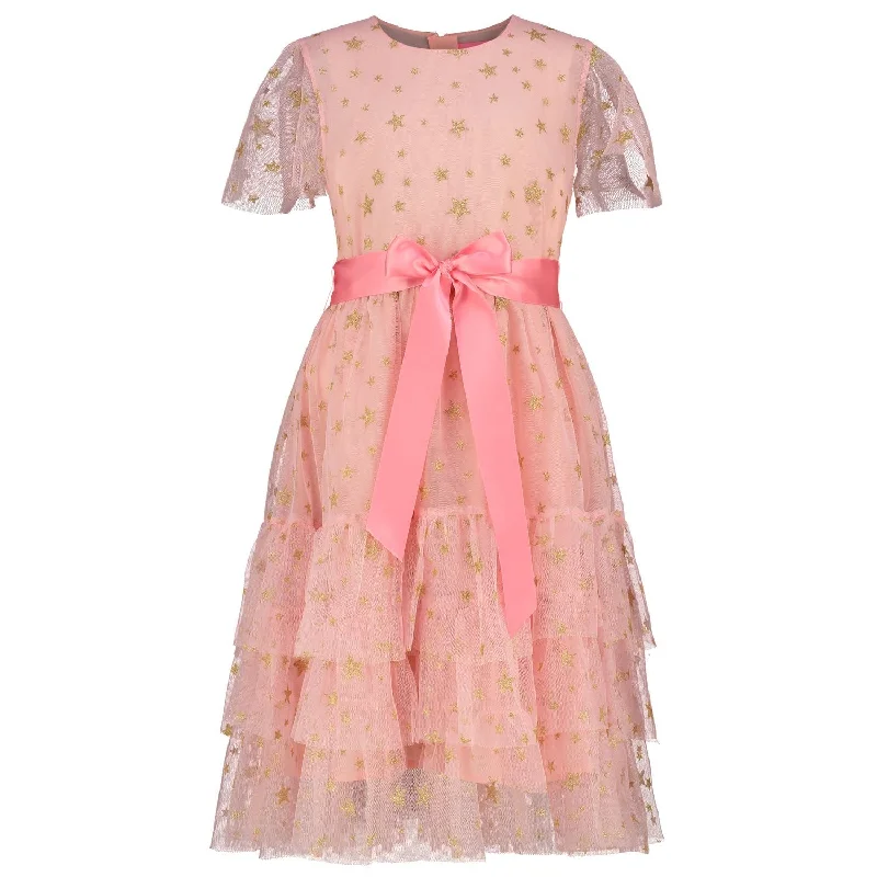 Holly Hastie Cinderella Sugar Pink Star Tulle Girls Party Dress