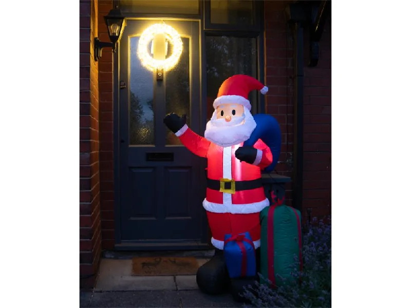 Inflatable Father Christmas with Presents and LED Lights