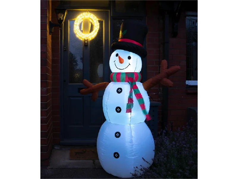 Inflatable Snowman with LED Lights