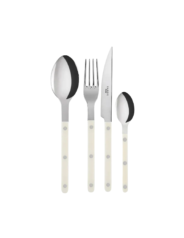 Ivory Solid Bistro 4-Piece Flatware Set