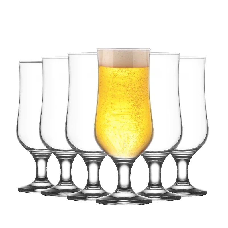 385ml Clear Nevakar Hurricane Beer Glasses - Pack of Six - By LAV