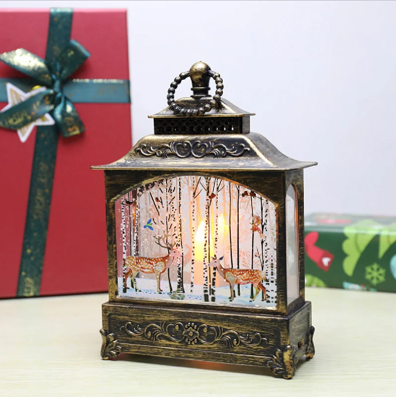 Led Christmas Lantern Light Rectangle