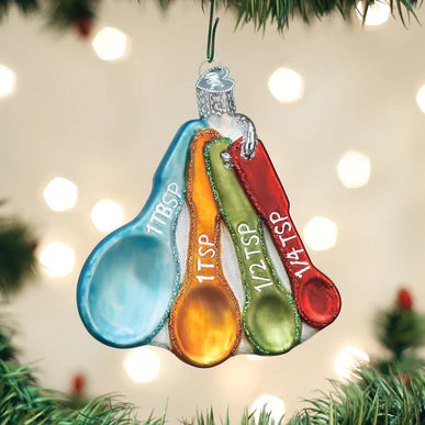 Measuring Spoons Glass Ornament