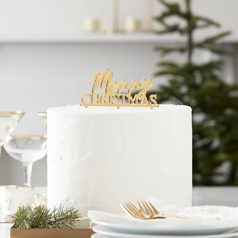 Merry Christmas Acrylic Cake Topper