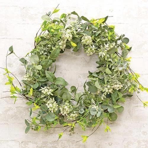 Mixed Queen Ann Heather Wreath, 20"