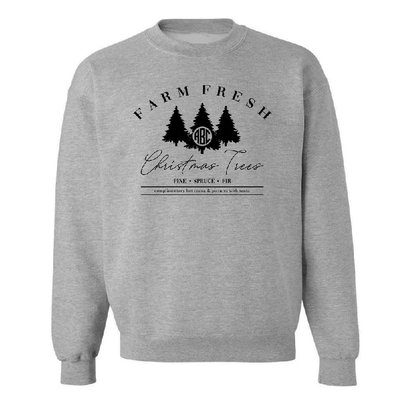 Monogrammed 'Farm Fresh Christmas Trees' Crewneck Sweatshirt