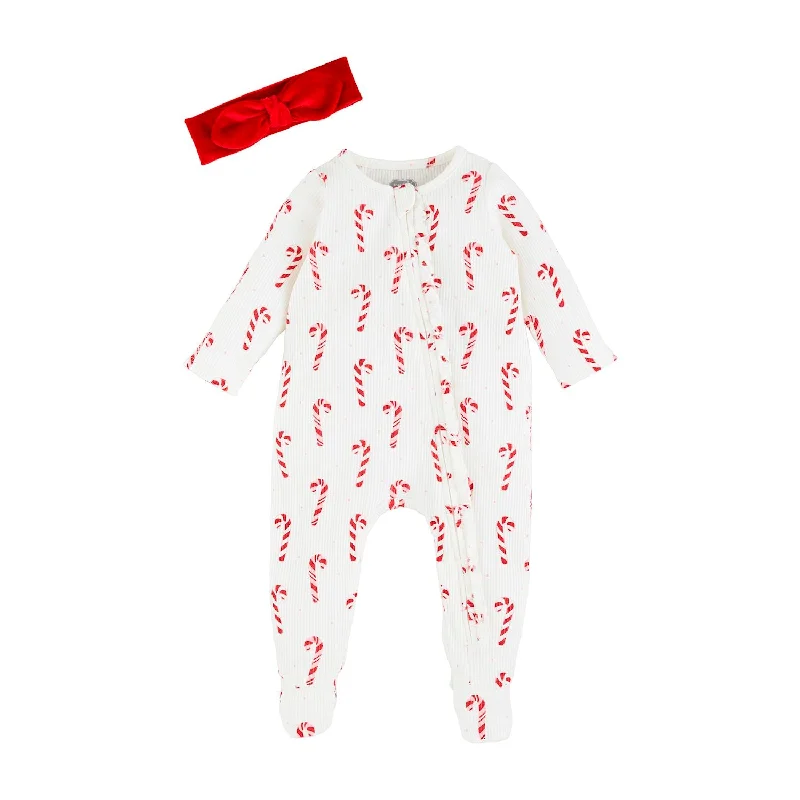 Mud Pie Candy Cane One Piece - 2pc Set