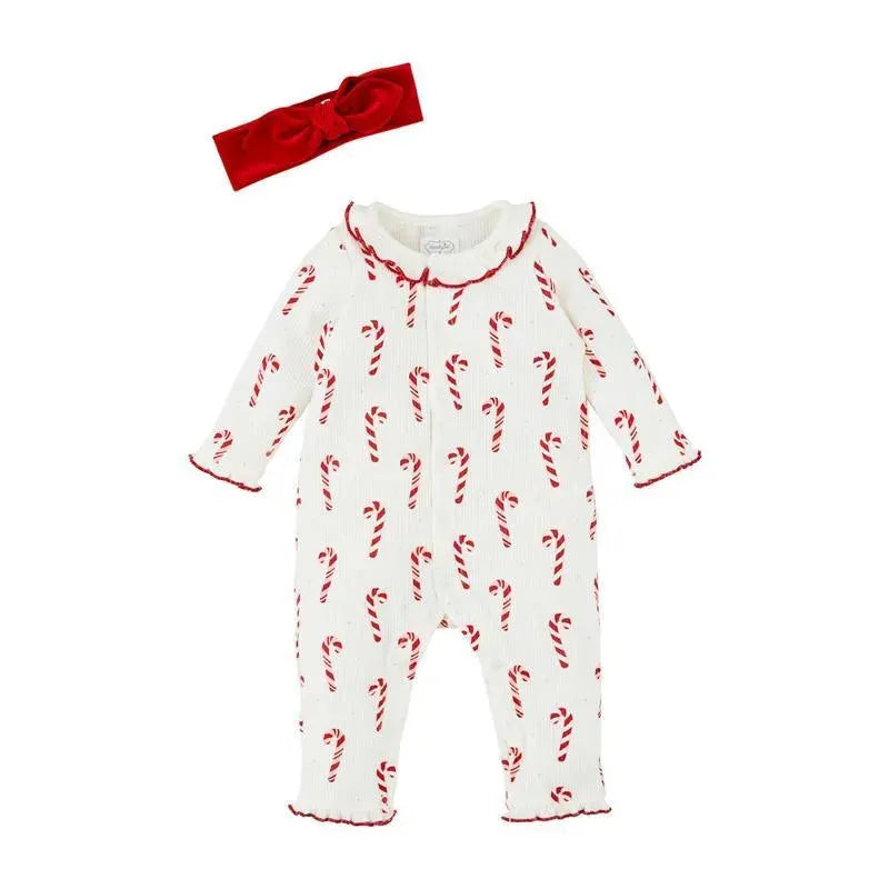 Mud Pie Candy Cane One Piece - 2pc Set