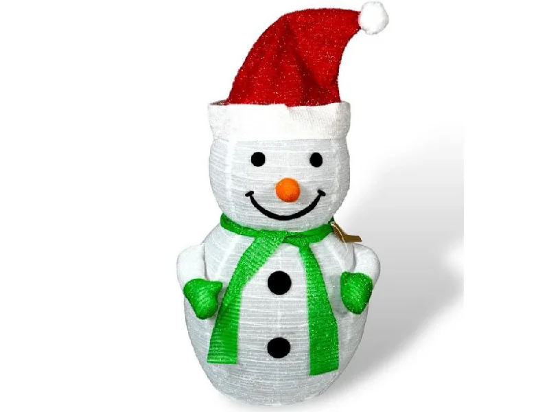 Snowman 70cm Collapsible With Battery Operated Timer and 45 LED's