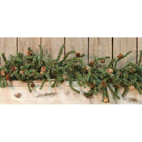 Pine Garland with Cones, 4 ft