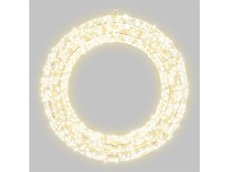 Pre Lit LED Wreath with 5m Lead & Timer