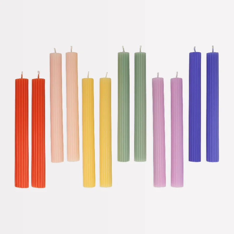 Rainbow Table Candles (x 12)