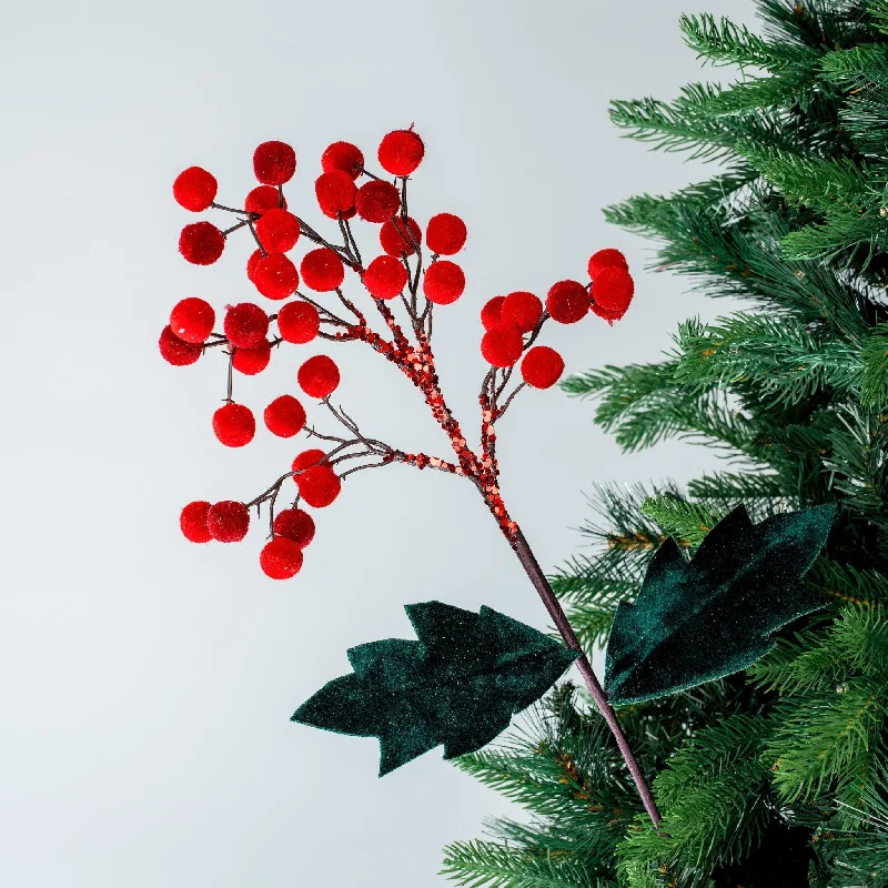 Red Festive Berry Tree Pick