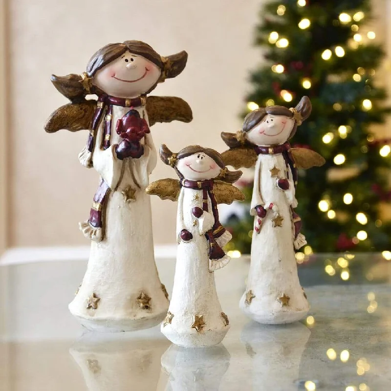 Resin Angel Christmas Decorations - Assorted Sizes